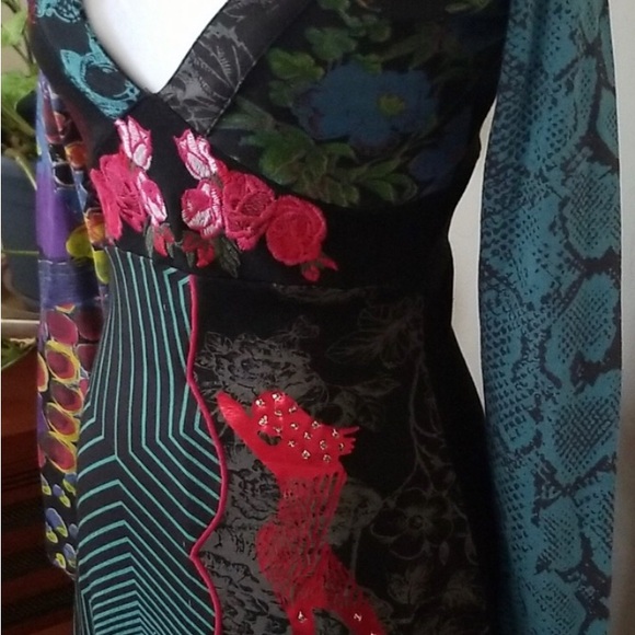 Desigual Colorful Patterned Dress size S - Picture 2 of 15